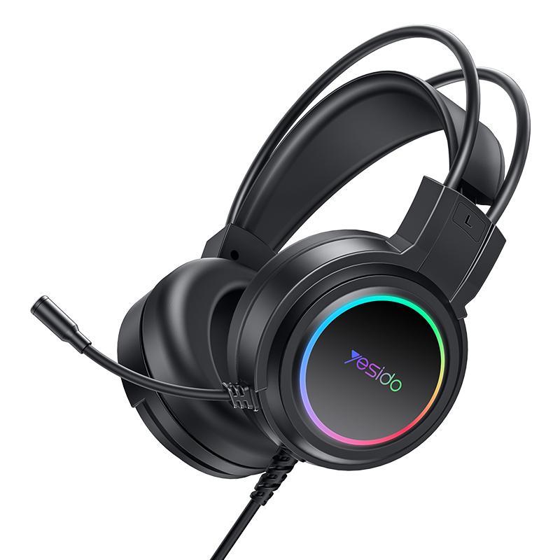 Usb Wired Rgb Gaming Headset With Mic 1.2M Cable Black Headsets