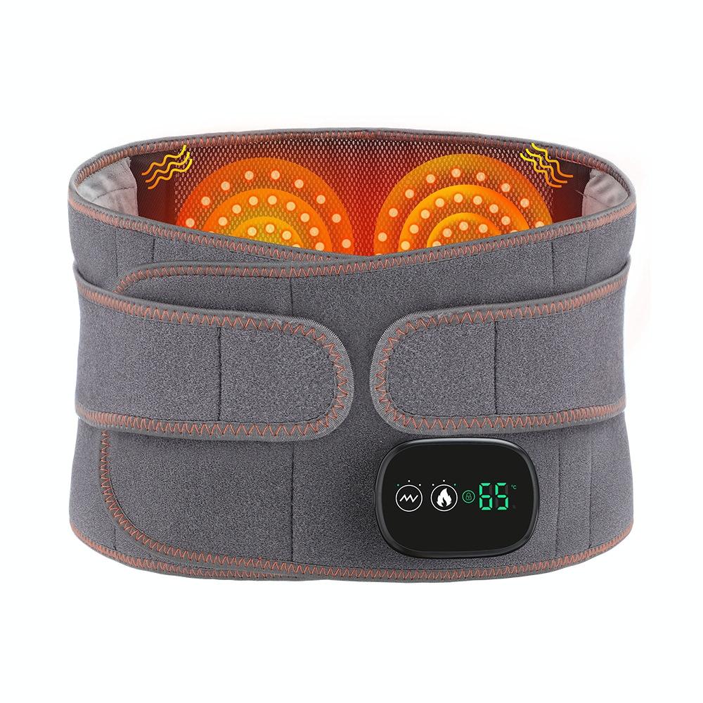 Usb Heated Massage Lumbar Belt Gray Massagers
