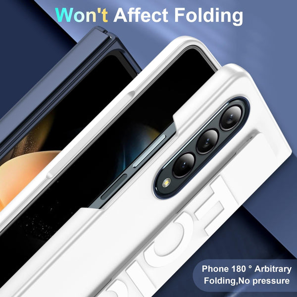 For Samsung Galaxy Z Fold4 5G Silicone Wristband Foldable Phone Case Blue Other Mobile Accessories