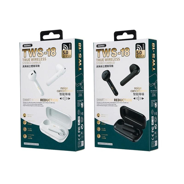 True Wireless Stereo Bluetooth 5.0 Earphones Tws 18 Black Earbuds