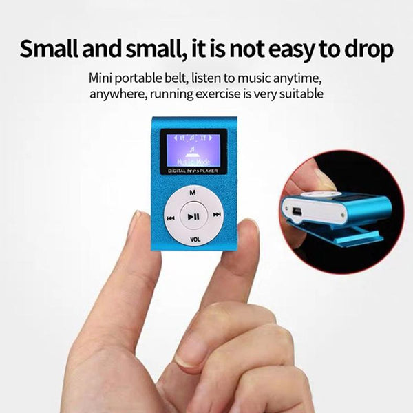 Metal Mini Mp3 Player + Earphones & Cable Pink Ipods & Mp3 Players