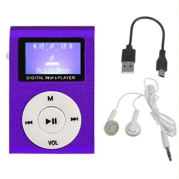Metal Mini Mp3 Player + Earphones & Cable Pink Ipods & Mp3 Players