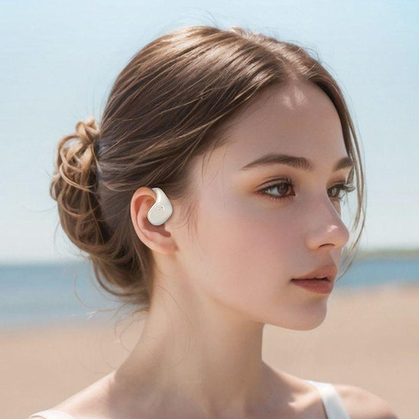 Waterproof Wireless Sports Bluetooth Earphones With Led Display White Earbuds