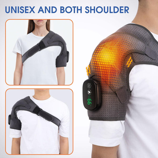 Vibration Shoulder Massager For Joint Pain Relief Gray Massagers