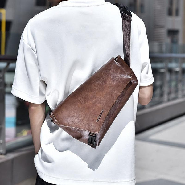 Large Capacity Waterproof Men Crossbody Bag Black Bags