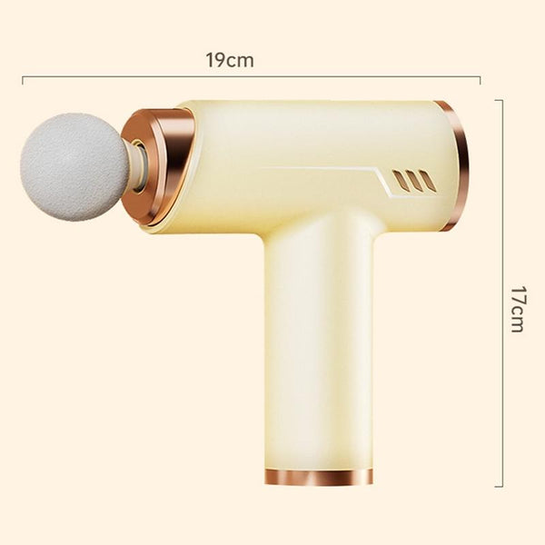 Silent Fascia Gun For Muscle Relaxation High Frequency Vibration Massager_White Massagers