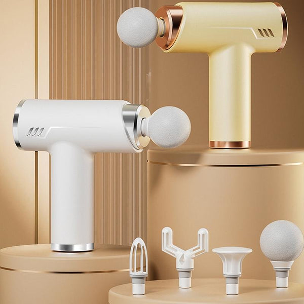 Silent Fascia Gun For Muscle Relaxation High Frequency Vibration Massager_White Massagers