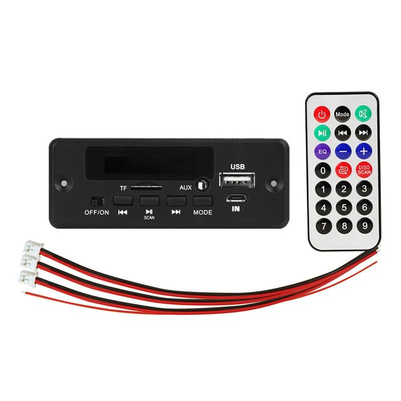 12V Mp3 Decoding Board W / Power Amp & Bluetooth Record Calls Black Ipods & Mp3 Players