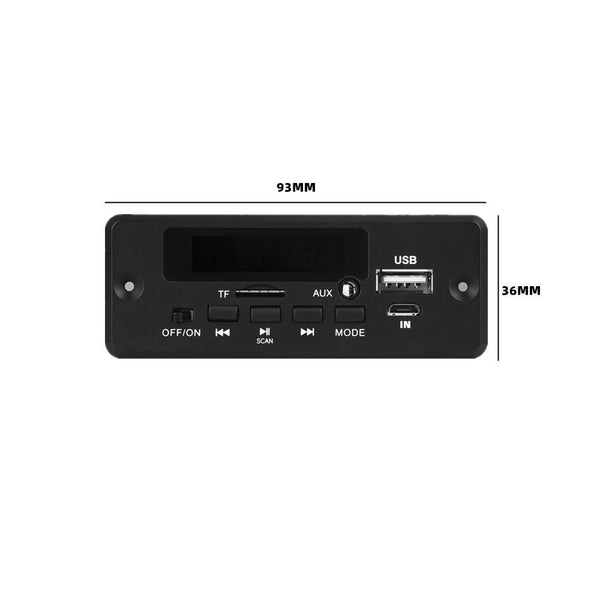 12V Mp3 Decoding Board W / Power Amp & Bluetooth Record Calls Black Ipods & Mp3 Players