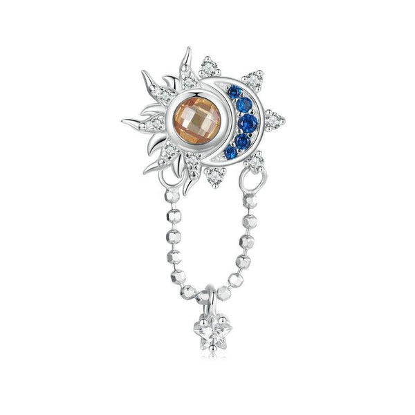 Veile Studios 925 Sterling Silver Sun Moon Beaded Diy Pendant Necklaces & Pendants