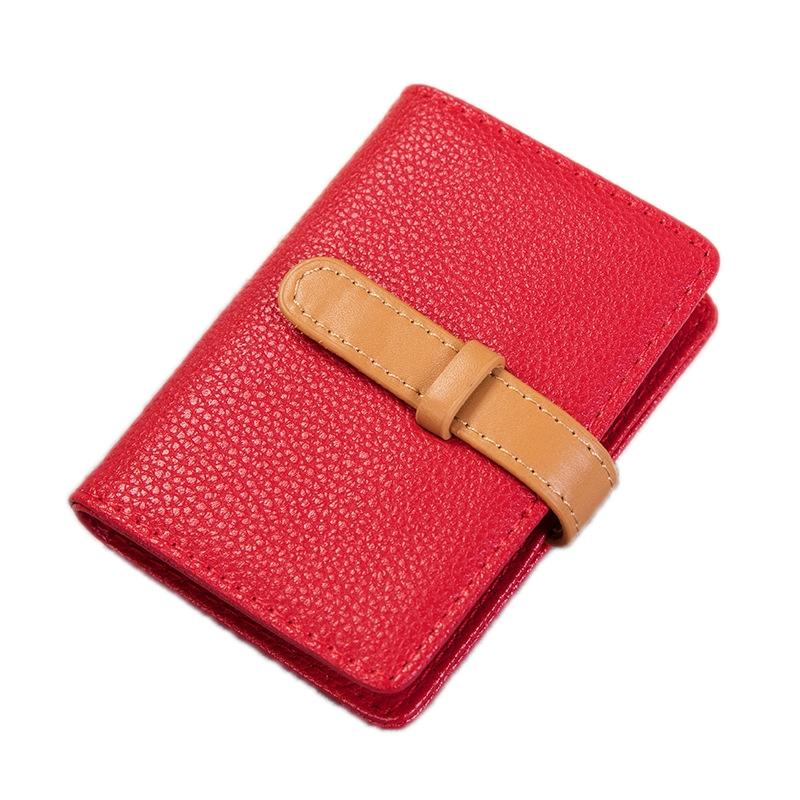 Pu Leather Card Holder Business & Credit Cards Red Business Card Holders