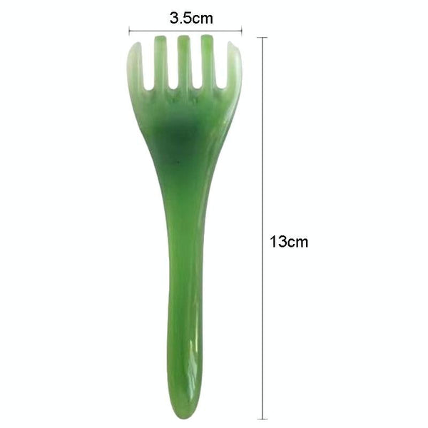 Stress Reducing Massage Comb 5 Claws Meridian Therapy Green Massagers