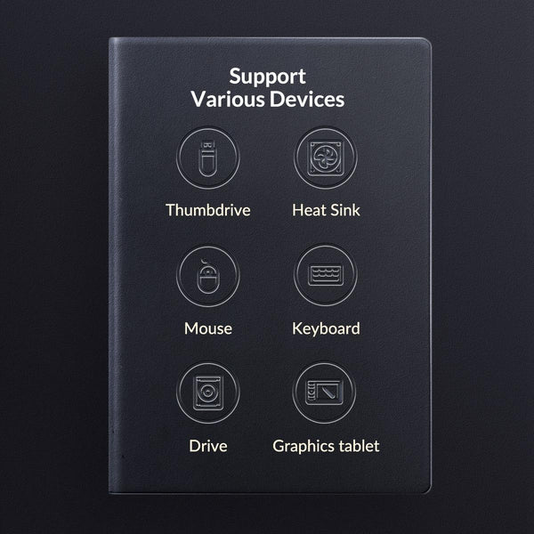 3 In 1 Usb Aluminum Mini Hub Adapter Black Usb Cables Hubs & Adapters