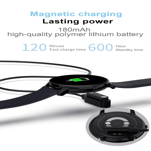 Smart Watch With Ip68 Waterproofing And Health Monitoring Black Smart Watches