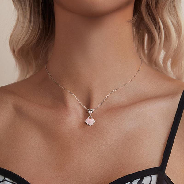 925 Sterling Silver Platinum Plated Bow Heart Pendant Beads Charms & Pendants