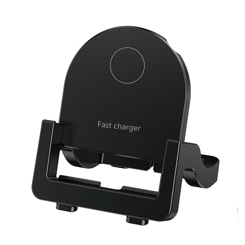 15W Vertical Wireless Fast Charger With Phone Holder Black Chargers & Cradles