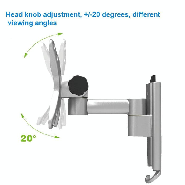 Quick Release Wall Mount For Computer Monitor Silver Gray Monitor Mounts & Stands