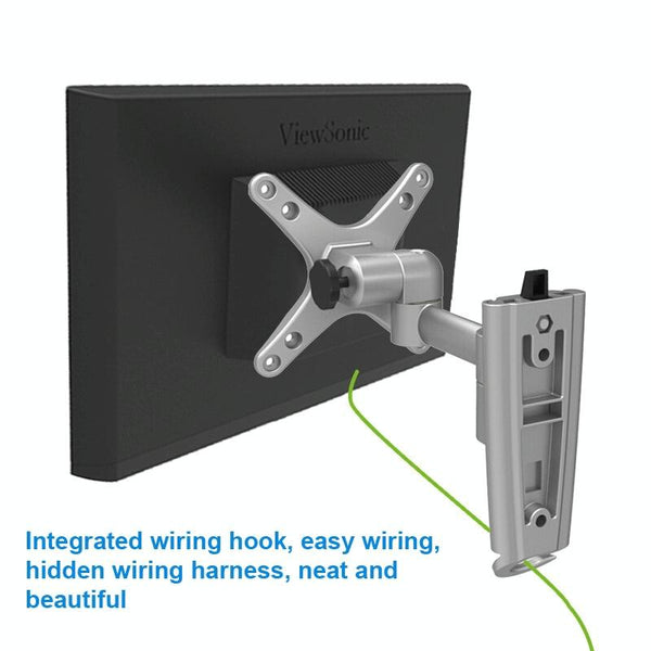 Quick Release Wall Mount For Computer Monitor Silver Gray Monitor Mounts & Stands