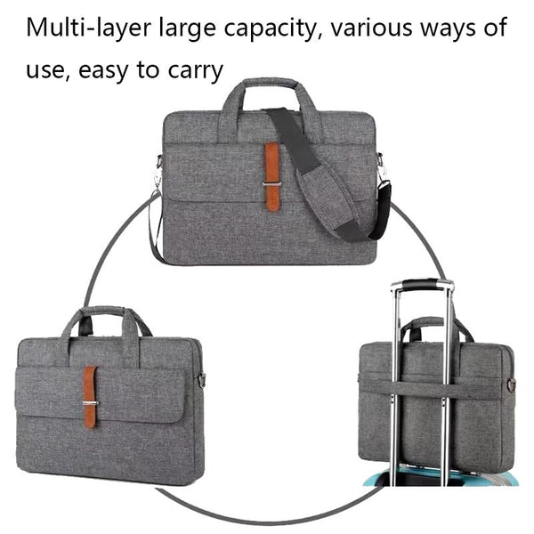 13 13.3 Inch Multifunctional Laptop Bag Durable Shoulder & Handheld Design Black Laptop Cases & Bags