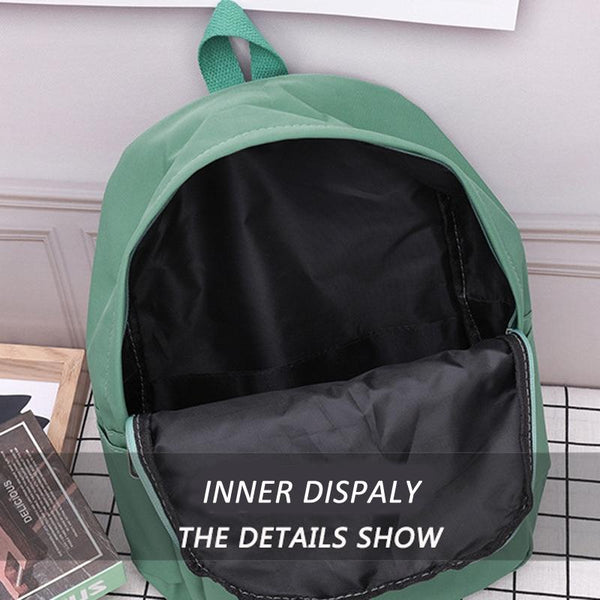 Simple Women Travel Backpack Solid Colour Black Backpacks