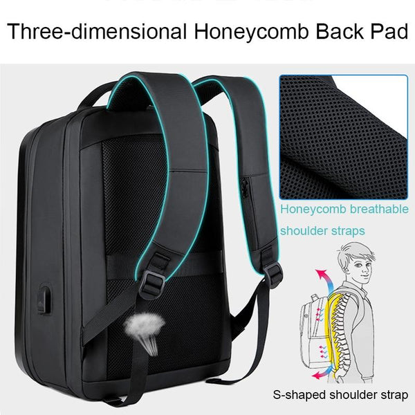 Waterproof Laptop Backpack With Usb Port Large Capacity Light Grey Laptop Cases & Bags