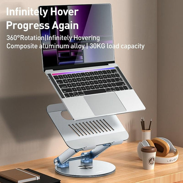 Silver Foldable Swivel Laptop Stand Stands Holders & Car Mounts