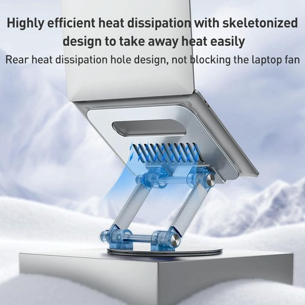 Silver Foldable Swivel Laptop Stand Stands Holders & Car Mounts