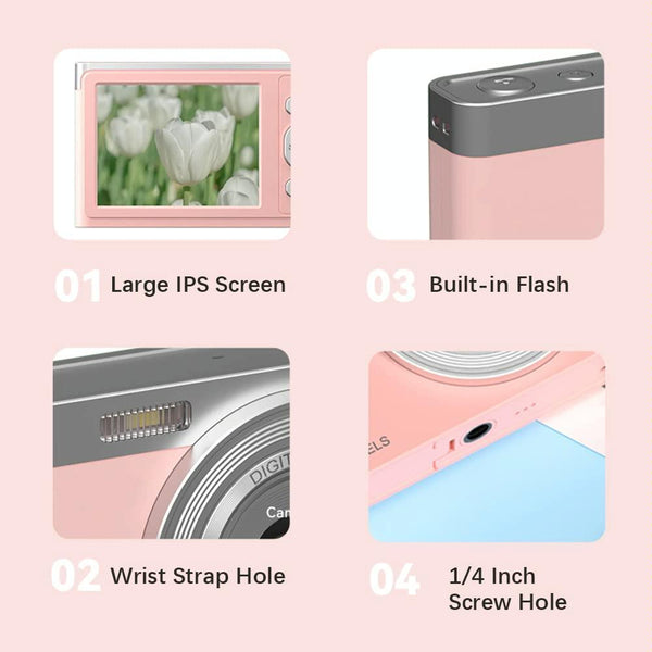 Retro Vlog Self Shooting Camera 50Mp Hd 4K Video Black Camera Drones