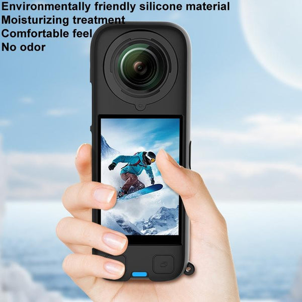 Black Silicone Case For Insta360 X4 Ox4 Jst Body Audio Video Accessory Camera Cases Bags & Covers