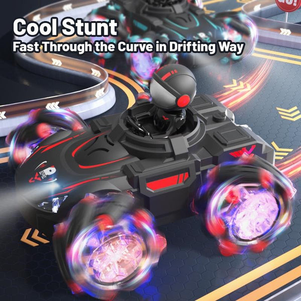 Stunt Remote Control Car With 2.4G Magic Projection Colourful Black Blue Rc Model Vehicles