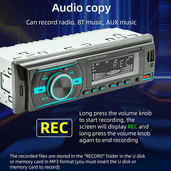 Car Mp3 Player With Voice Assistant & Fm Colourful Lights Black Ipods & Mp3 Players