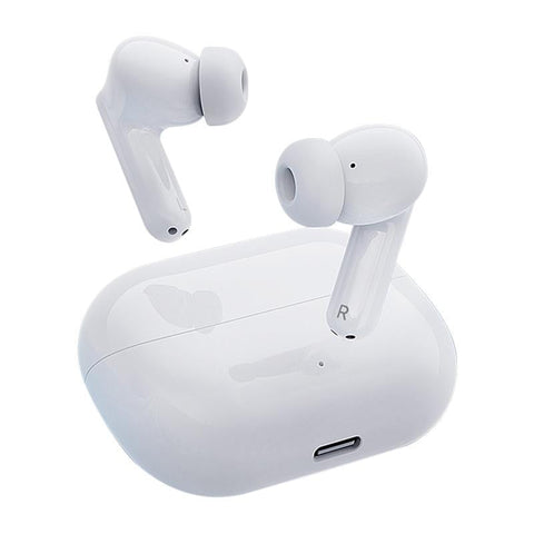 Wireless Active Noise Cancelling White Earbuds