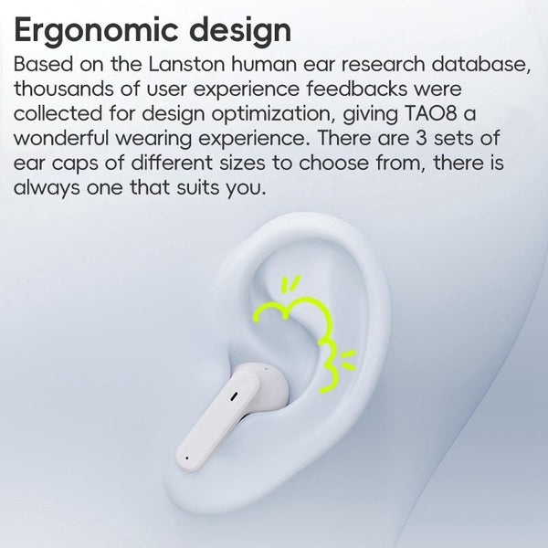 Wireless Active Noise Cancelling White Earbuds