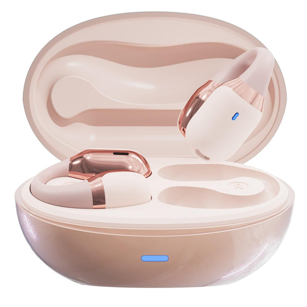 Wireless Sports Bluetooth Earphones With Air Conduction F16 Tws Pink Earbuds