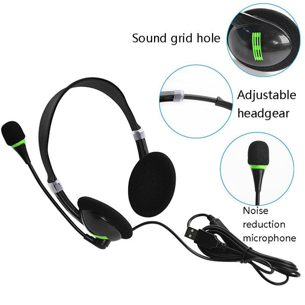 Universal Usb Black Headphones