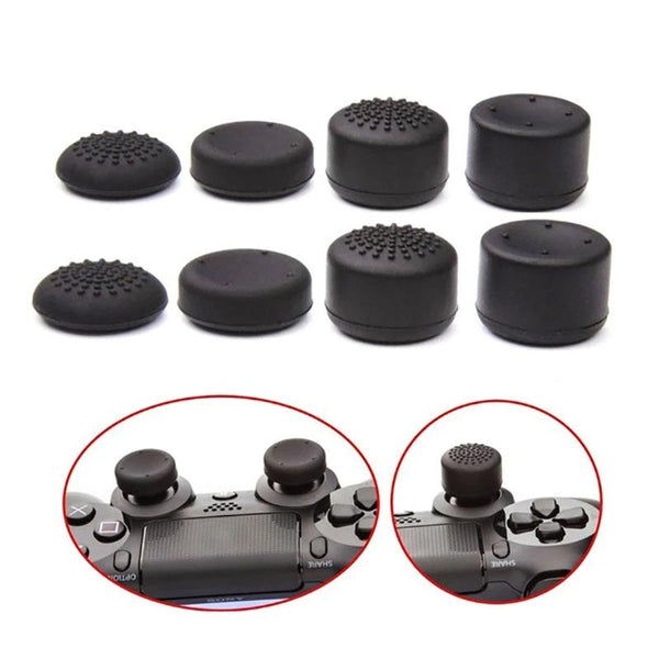 8 Piece Silicone Joystick Cap Set For Ps5 / Ps4 Black Other Video Game Accessories