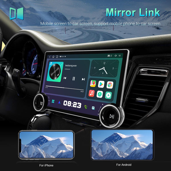11.8 Inch Android Carplay Player 4 + 64G Dual Knob Reversing Image Car Audio In Dash Units