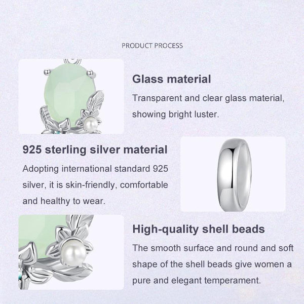 925 Sterling Silver Floral Pearl Pendant In Charms & Pendants