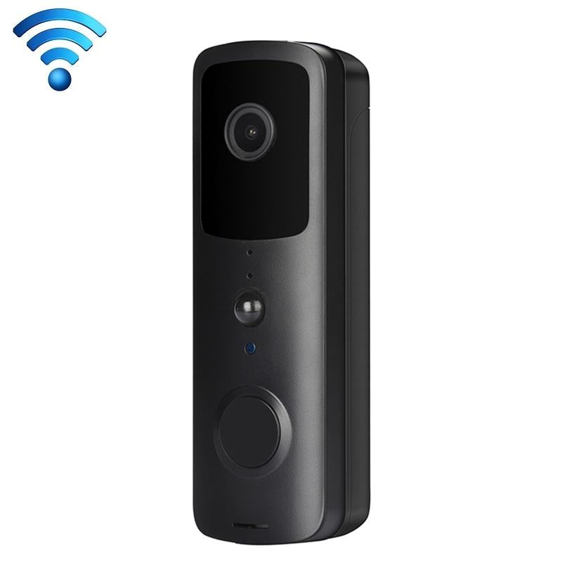 Wireless Smart Doorbell With Two Way Intercom & Night Vision Battery Powered Black Smart Doorbells