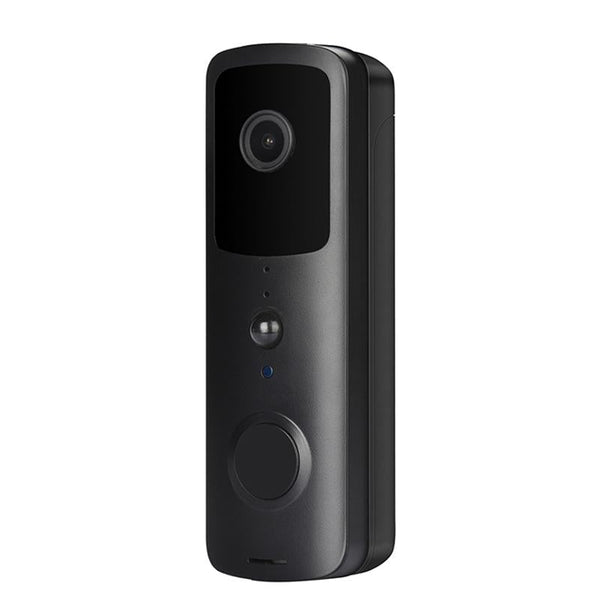 Wireless Smart Doorbell With Two Way Intercom & Night Vision Battery Powered Black Smart Doorbells