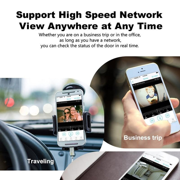 Wireless Smart Doorbell With Two Way Intercom & Night Vision Battery Powered Black Smart Doorbells