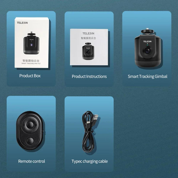 Intelligent 360 Degree Follow Gimbal Camera With Ai Face Recognition Black Other Camera & Photo Accs