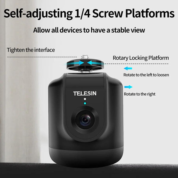 Intelligent 360 Degree Follow Gimbal Camera With Ai Face Recognition Black Other Camera & Photo Accs