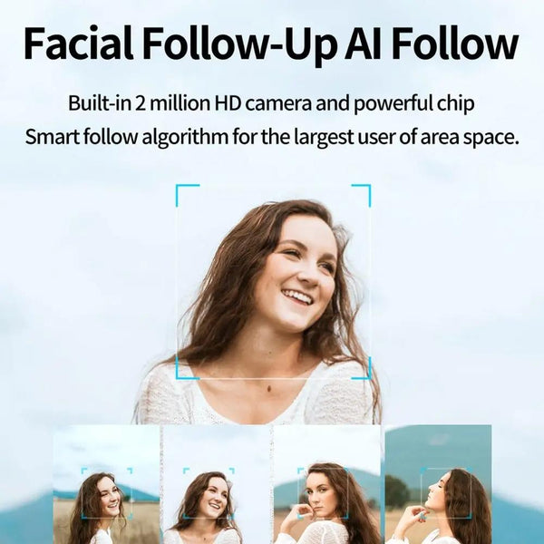 Intelligent 360 Degree Follow Gimbal Camera With Ai Face Recognition Black Other Camera & Photo Accs