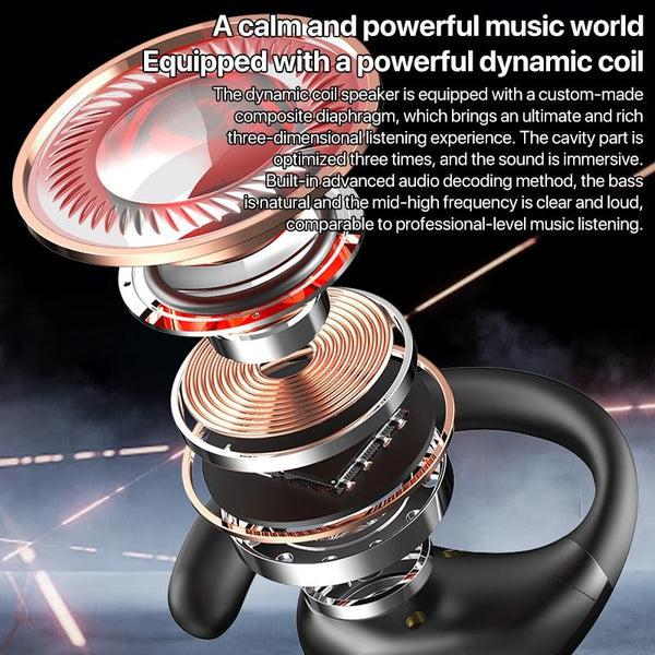 I19 Mechanical Planet Ear Mounted Wireless Bluetooth Earphone Beige Earbuds