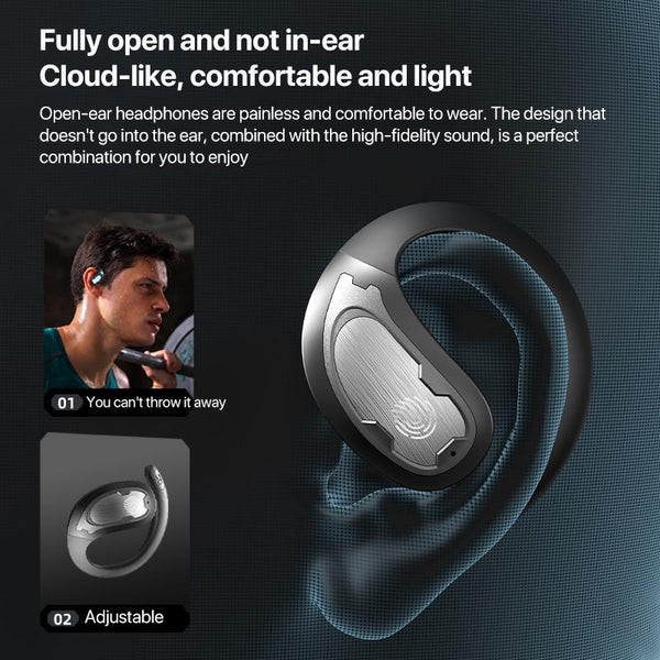 I19 Mechanical Planet Ear Mounted Wireless Bluetooth Earphone Beige Earbuds