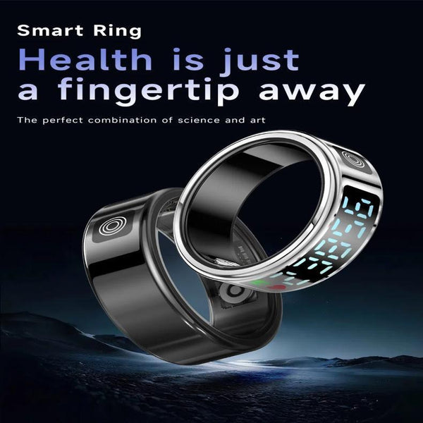 Smart Ring Gesture Control Health Monitoring Sports Modes Black Activity Trackers