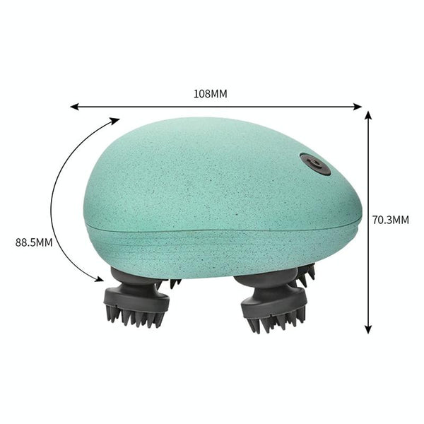 Compact Electric Head Massager Fits All Hair Types Blue Massagers