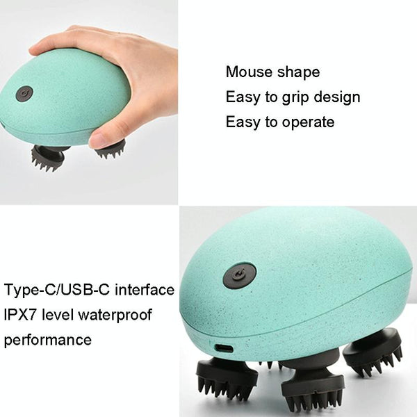 Compact Electric Head Massager Fits All Hair Types Blue Massagers