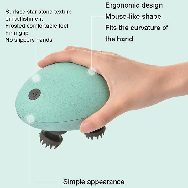 Compact Electric Head Massager Fits All Hair Types Blue Massagers